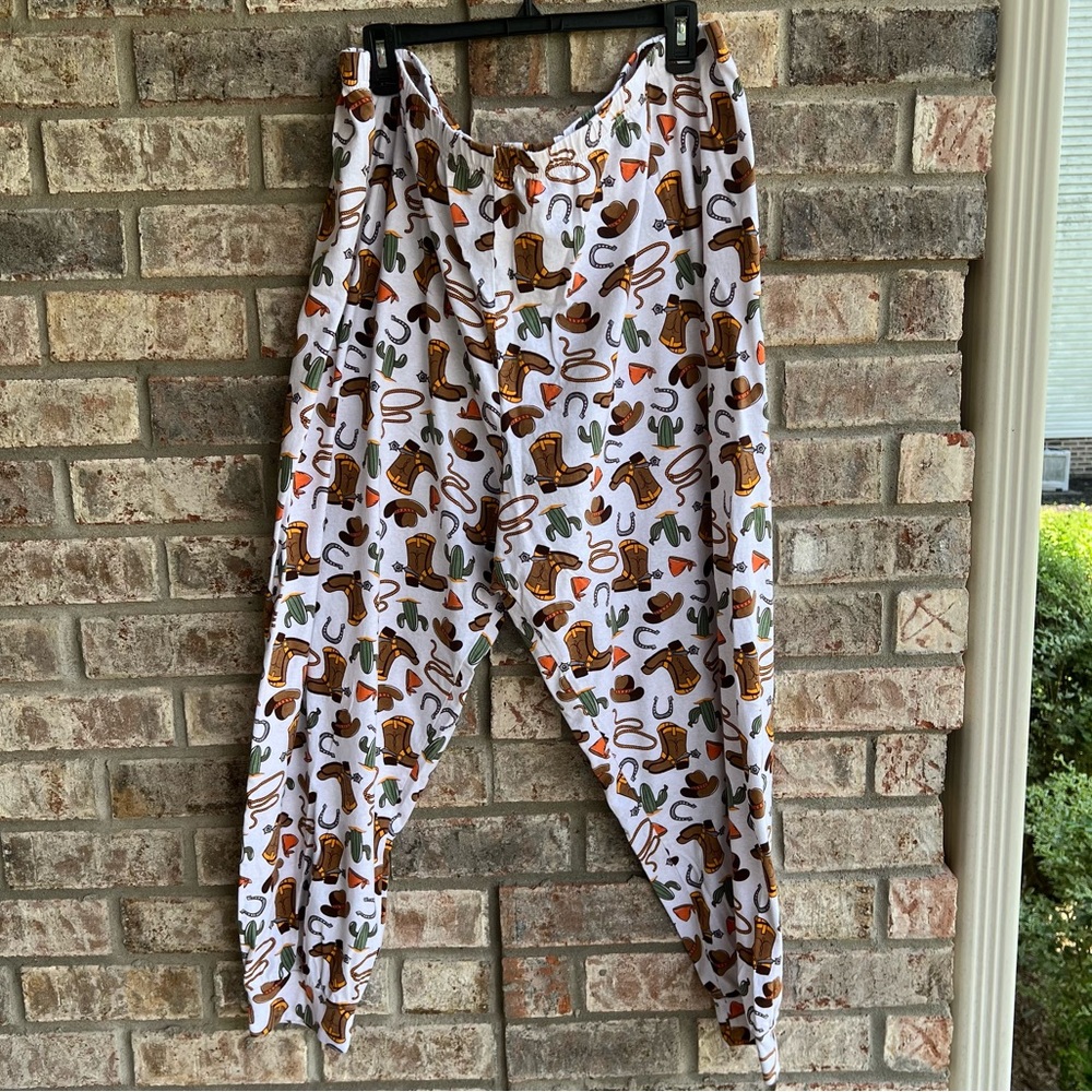 🍒💣 Western print pj style pants